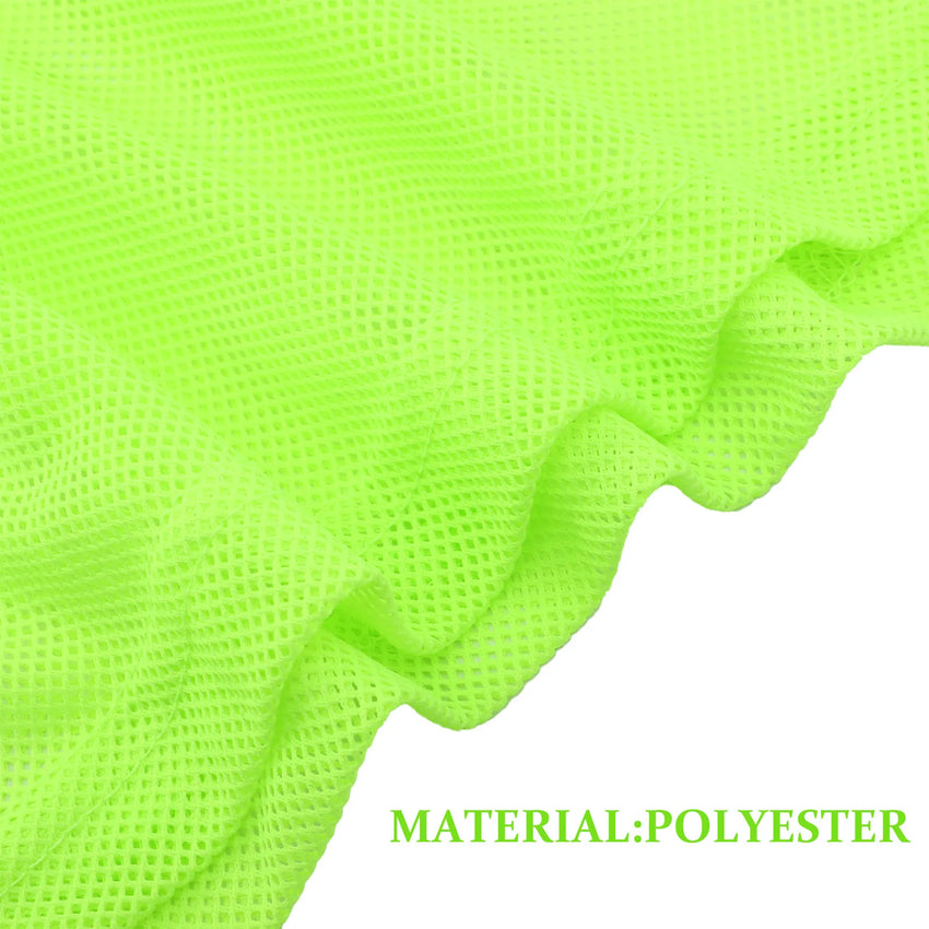 6Pcs Fluorescent Football Training Vests Breathable Polyester Soccer Pinnies for Team Sports Quick Dry Basketball Volleyball