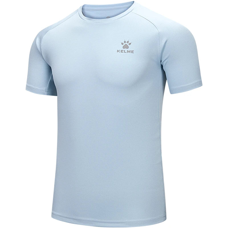 Kelme Men's Sports T-shirt Ice Silk Football Quick-drying Short-sleeved Fitness Outdoor Running Training Breathable Top