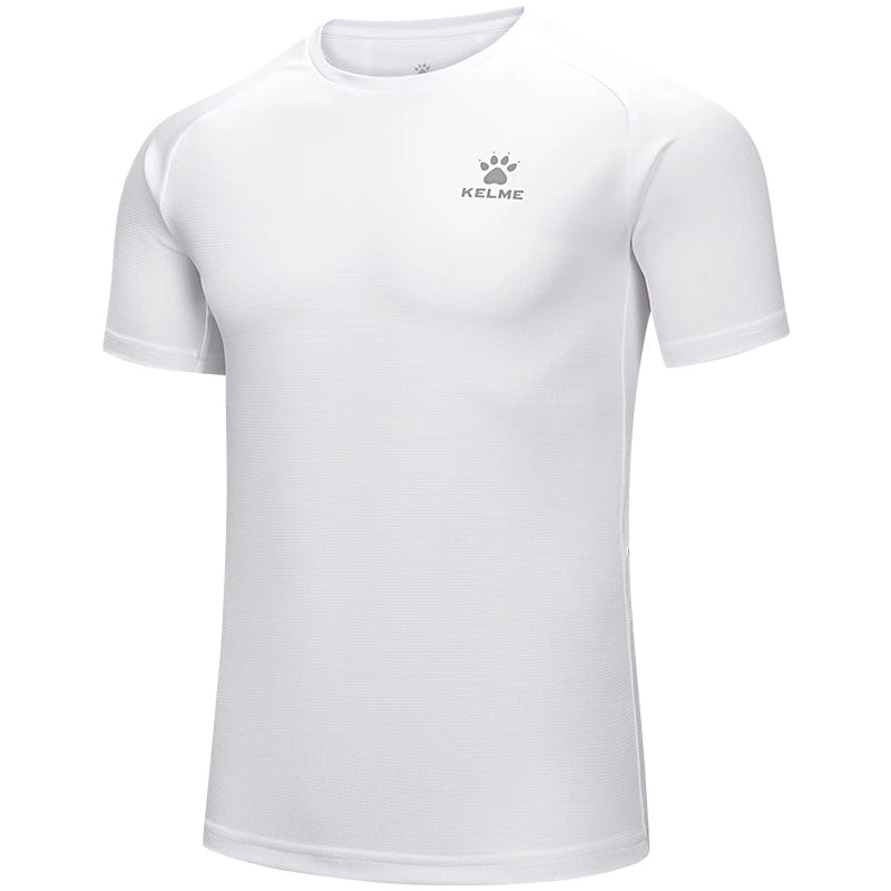 Kelme Men's Sports T-shirt Ice Silk Football Quick-drying Short-sleeved Fitness Outdoor Running Training Breathable Top