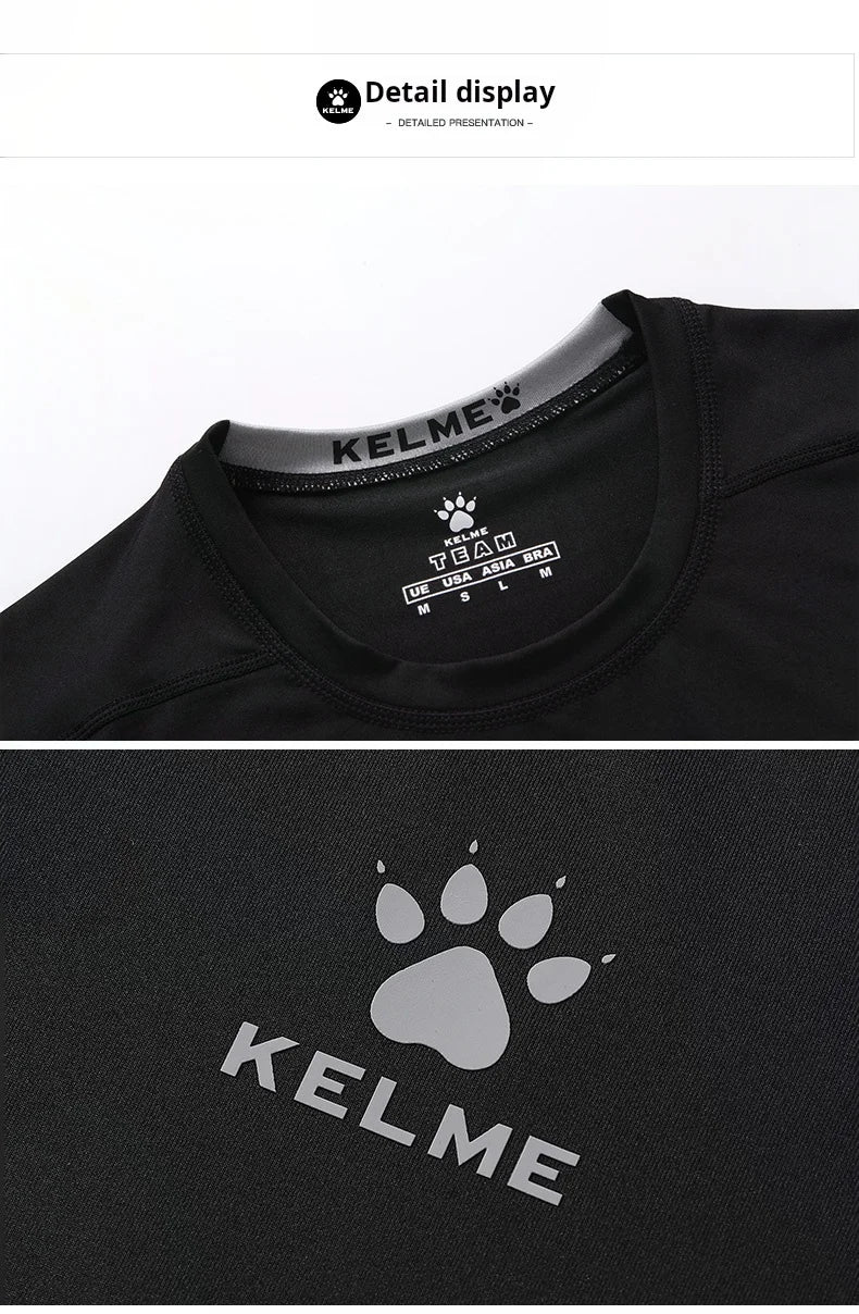 Kelme Sleeveless Fitness T-shirt For Men's Summer High Elastic Breathable Tight Clothing Training Sports Tank Top Running Vest