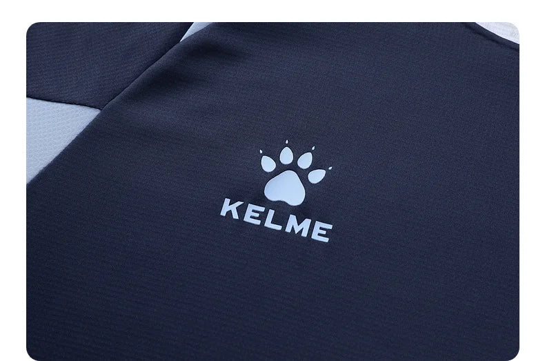 Kelme Men's Soccer Short Sleeve Gym Running Moisture Wicking Round Neck T-shirt Training Exercise Gym Sport Shirt Tops