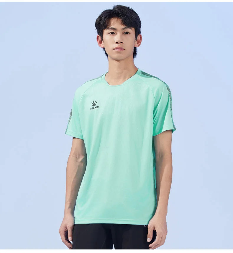 Kelme Sports T-shirt Men's Football Training Suit Short Sleeved Casual Outdoor Running Fitness Breathable Top Summer