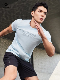 Kelme Men's Sports T-shirt Outdoor Running Quick-drying Top Daily Fitness Breathable Basketball Short Sleeve
