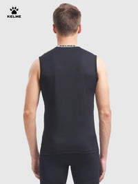 Kelme Sleeveless Fitness T-shirt For Men's Summer High Elastic Breathable Tight Clothing Training Sports Tank Top Running Vest