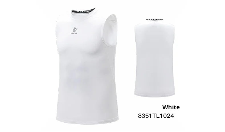 Kelme Sleeveless Fitness T-shirt For Men's Summer High Elastic Breathable Tight Clothing Training Sports Tank Top Running Vest