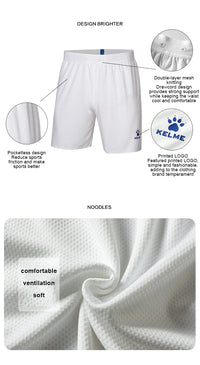 KELME Shorts Running Fitness Training Quick Dry Capris Football Sports Leisure Breathable Mesh Shorts No Pockets 3801265
