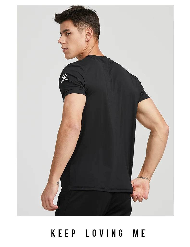 KELME Men's T-shirt Men Soccer Basketball Running Trainning Exercise Gym Quick Dry Fitness Sportswear Breathable T Shirt 871002
