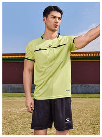 Kelme Football Referee Suit New Breathable Short-sleeved Personalized Custom Referee Jersey Outdoor Sports Suit