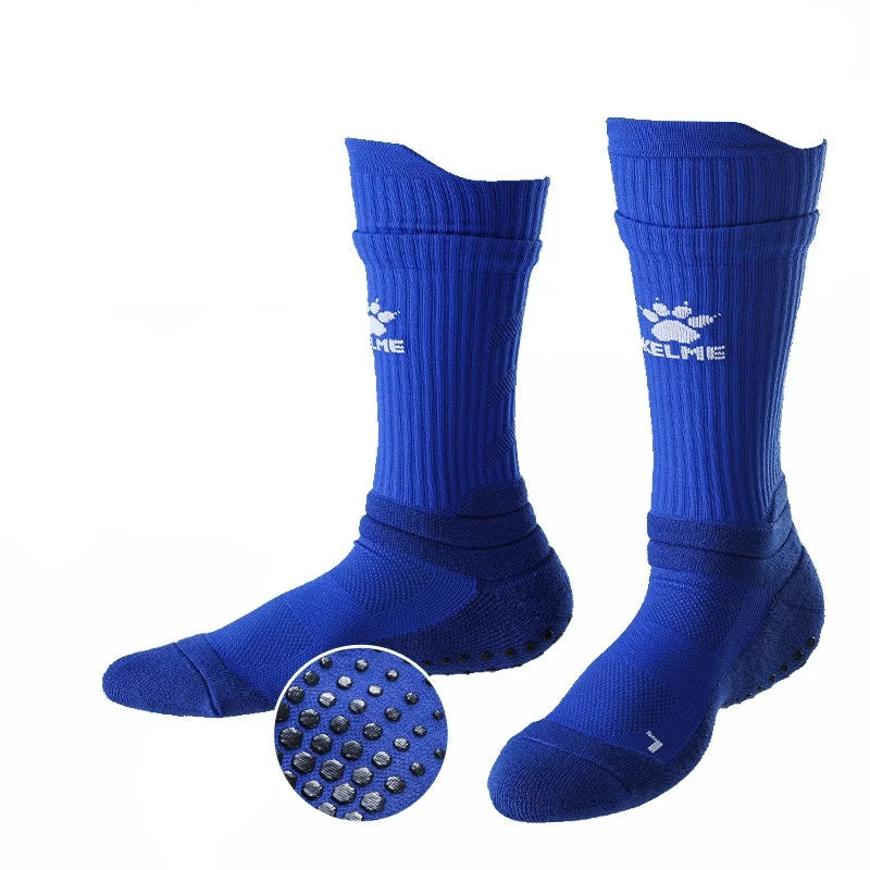 KELME Pro Football Anti Slip Mid-Calf Grip Socks (Silicon Base Grip)