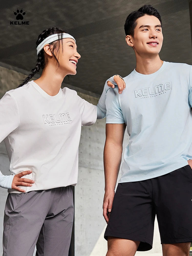 Kelme Men's Sports T-shirt Outdoor Running Quick-drying Top Daily Fitness Breathable Basketball Short Sleeve