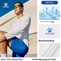 Kelme Men's Running Long Sleeved Outdoor Quick Drying T-shirt Autumn Running Suit Marathon Breathable Sports Top