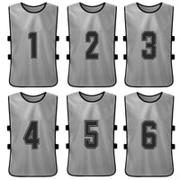 12PCS Adults Youth Soccer Pinnies 2 Colors Quick Drying Football Team Jerseys Sports Scrimmage Soccer Team Training Number Vest