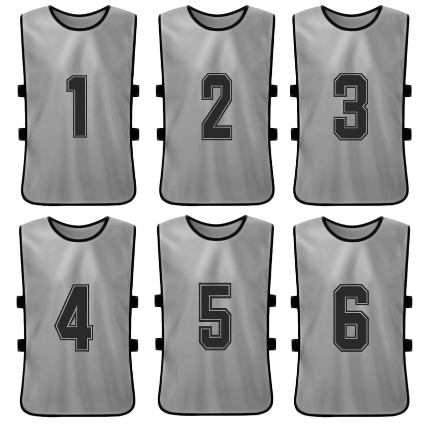 12PCS Adults Youth Soccer Pinnies 2 Colors Quick Drying Football Team Jerseys Sports Scrimmage Soccer Team Training Number Vest