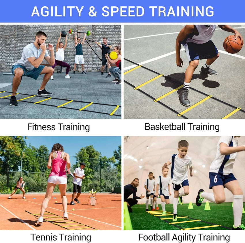 300cm Agility Ladders Nylon Straps For Speed Training And Sports Flexibility Agility Football Training Energy Ladder Equipment