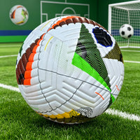 Size 5 Soccer Balls, Waterproof PU Leather-Professional Training & Official Match Ball, For Outdoor & Indoor Games