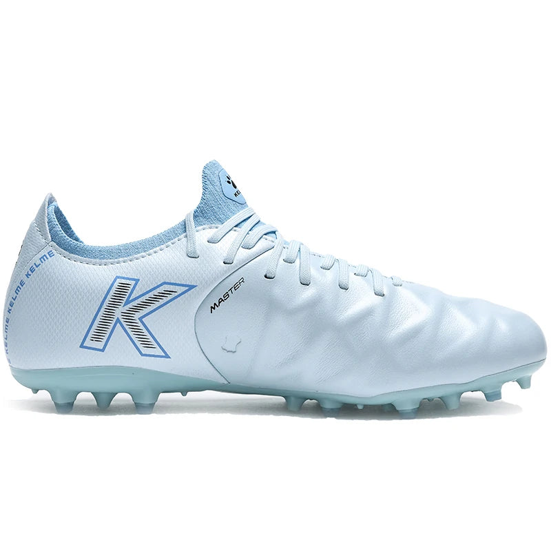KELME Football Shoes Men's Calfskin MG Adult Competition Short Nail Artificial Grass Professional Training Soccer Shoes
