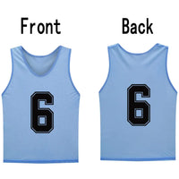 12 PCS Men's Football Pinnies Quick Drying Soccer Jerseys Youth with Numbers Basketball Team Practice Sports Training Vest
