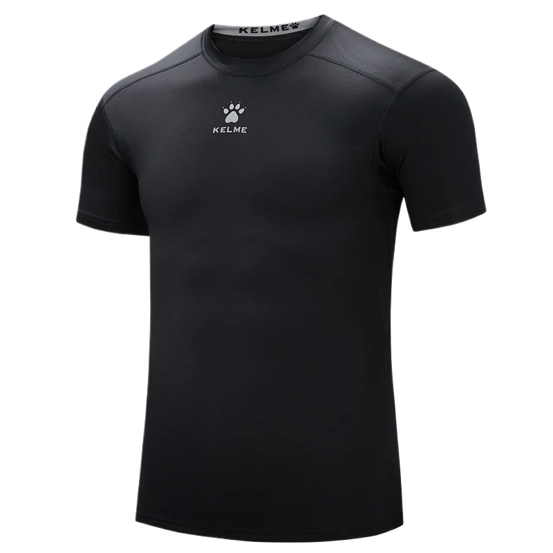 Kelme Sports T-shirt Men's Summer Short Sleeved Quick Drying Breathable Running Football Elastic Tight Fitness Suit