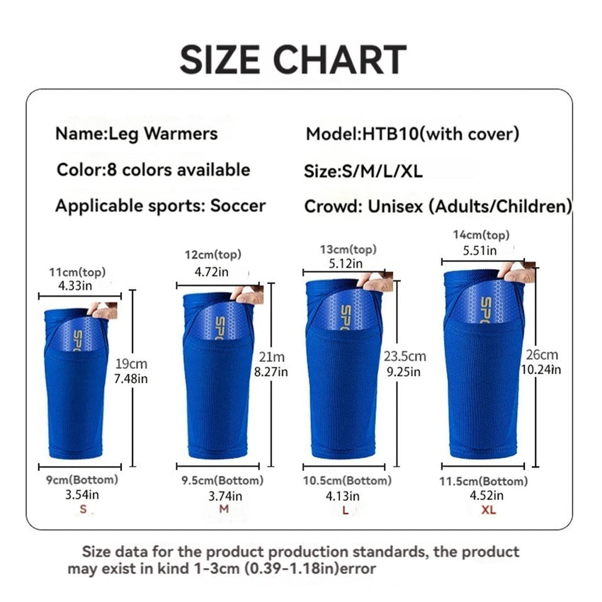 Authentic Hi-Performance Shin Pad Sleeves (w/ Pocket Design)