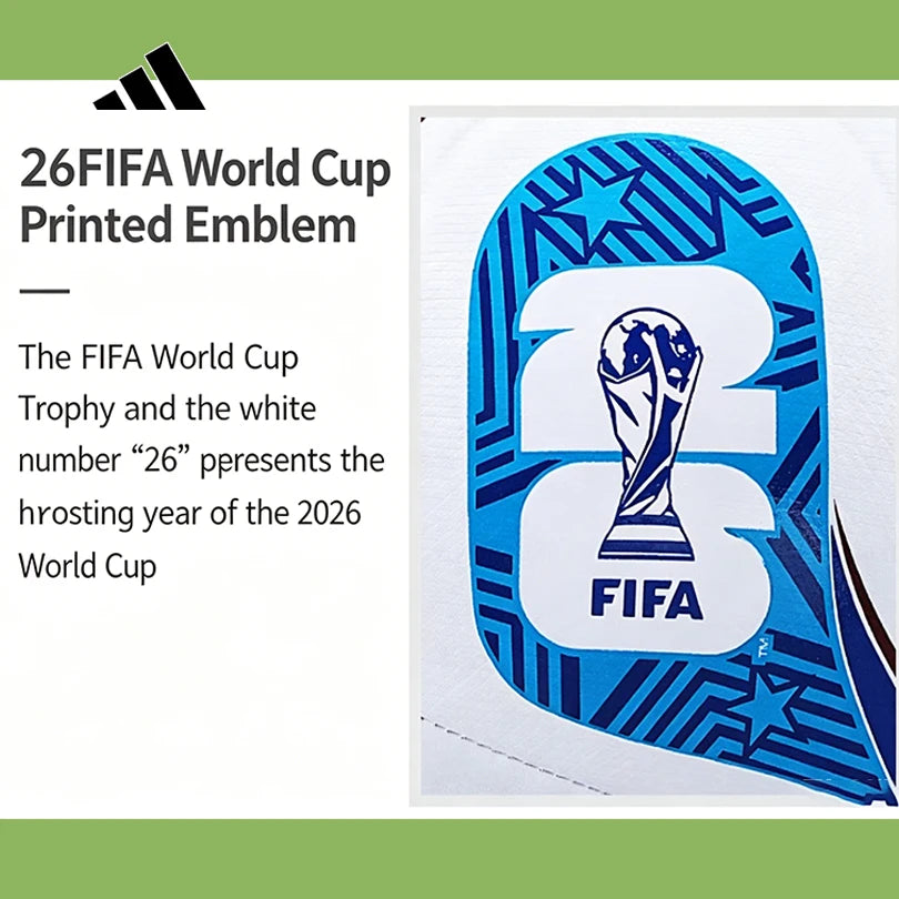 Adidas WC TRN TRIONDA 2026 FIFA World Cup Wear Resistant Genuine TPU Original Replica Soccer Balls (Size 5)