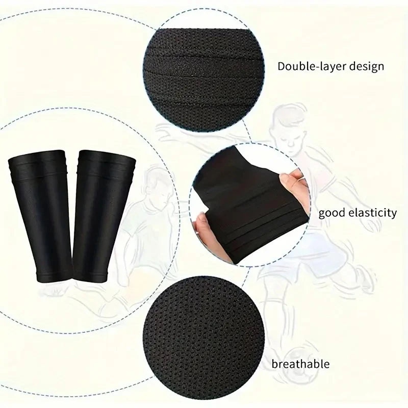 Football Shin Guard Compression Sleeves w/ Pocket