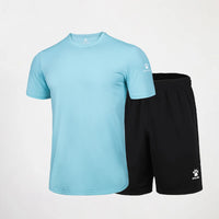 Kelme Men's Sports Set Quick Dry Running Quick Dry Short Sleeve Fitness Breathable Shorts Comprehensive Training Set