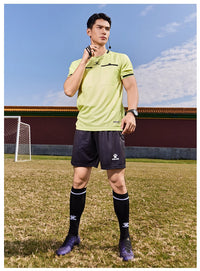 Kelme Football Referee Suit New Breathable Short-sleeved Personalized Custom Referee Jersey Outdoor Sports Suit
