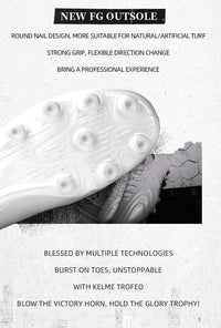 KELME FG Man Soccer Shoes Holy Grail Artificial Grass Anti-Slippery Kangaroo Skin Football Boots Sports Game Training shoes