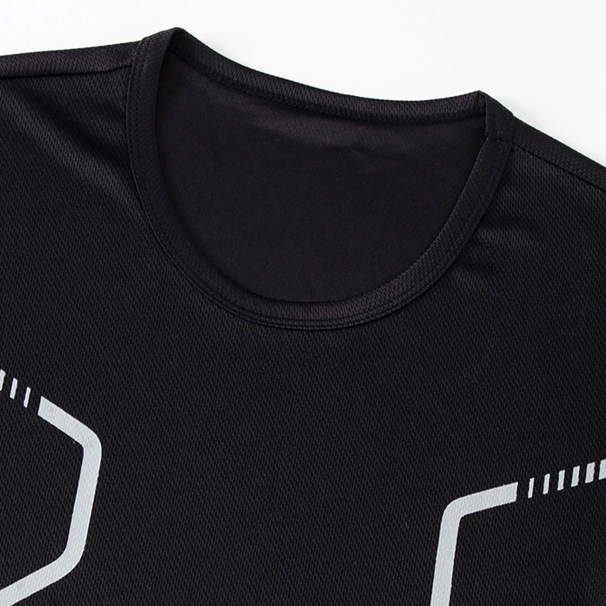 1/3 Piece Men's Short Sleeved Youth Round Neck Printed Quick Drying Sports Interior With Multifunctional Comfort And Casual