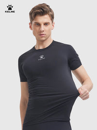 Kelme Sports T-shirt Men's Summer Short Sleeved Quick Drying Breathable Running Football Elastic Tight Fitness Suit